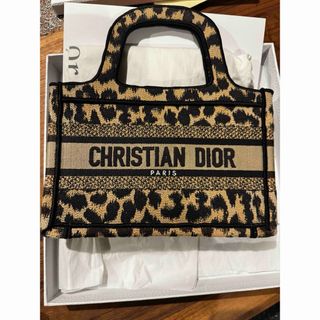 ディオール(Dior)の美品　完売品◾️ディオール　ブックトートミニ　レオパード(トートバッグ)