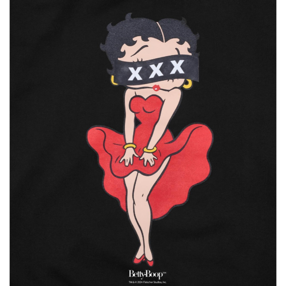 GOD SELECTION XXX(ゴッドセレクショントリプルエックス)のM GOD SELECTION XXX BETTY BOOP クルーネック 黒 メンズのトップス(スウェット)の商品写真