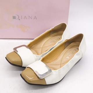 ダイアナ(DIANA)のダイアナ パンプス バレエシューズ 靴 シューズ 日本製 白 レディース 21.5サイズ ホワイト DIANA(ハイヒール/パンプス)