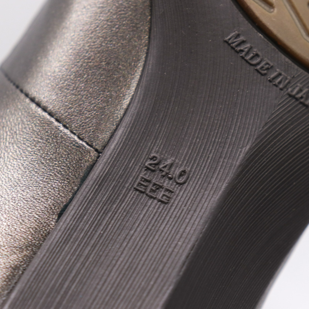 ファン パンプス 幅広 3E ストラップ 靴 シューズ 日本製 レディース 24cmサイズ ゴールド FAN レディースの靴/シューズ(ハイヒール/パンプス)の商品写真