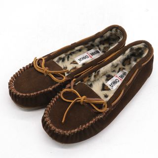 ミネトンカ(Minnetonka)のミネトンカ モカシン Kilty キルティ 本革 レザー 40332 靴 シューズ レディース 8サイズ ブラウン Minnetonka(スリッポン/モカシン)