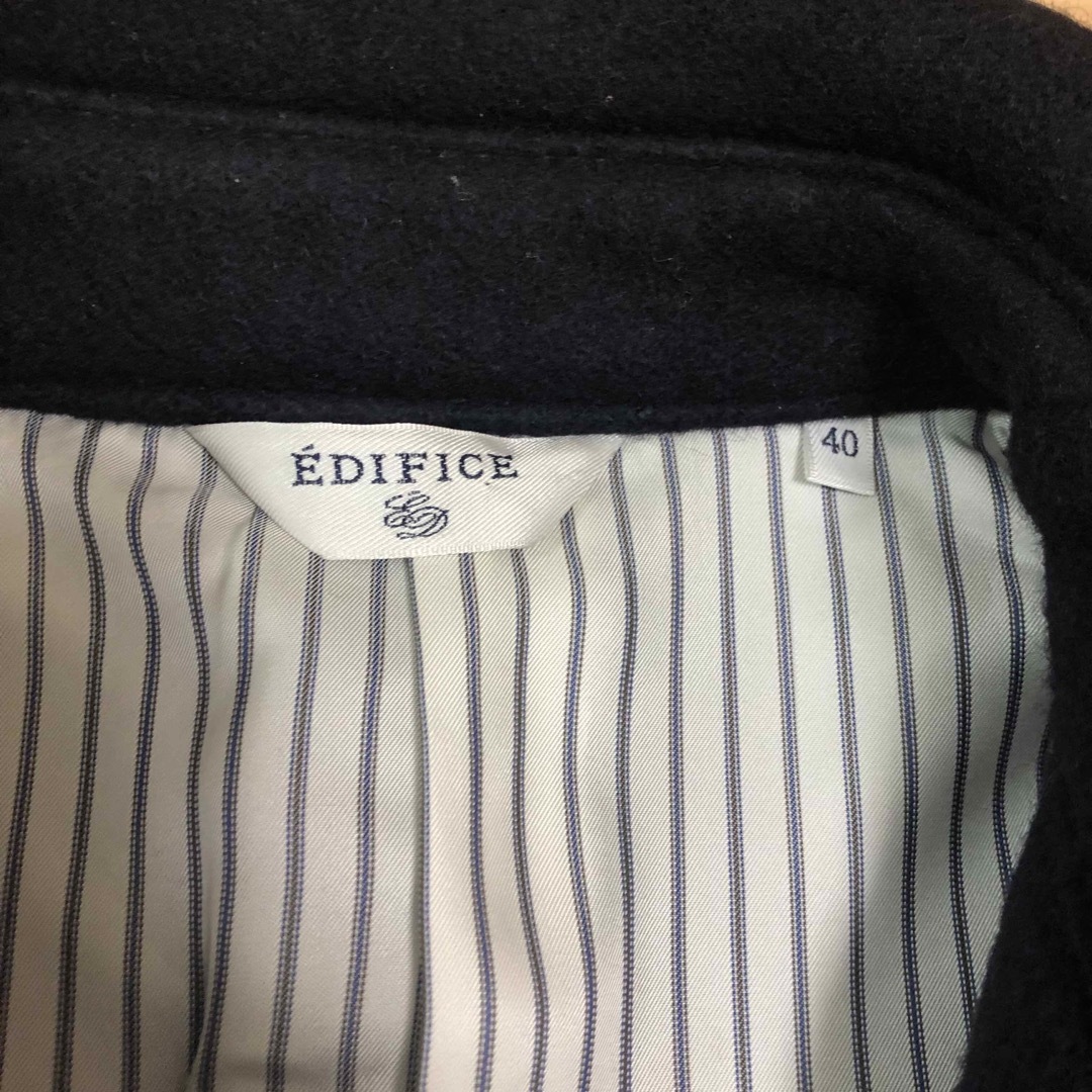 EDIFICE(エディフィス)のエディフィス　EDIFICE  コート　ネイビー　M 40 メンズのジャケット/アウター(ピーコート)の商品写真