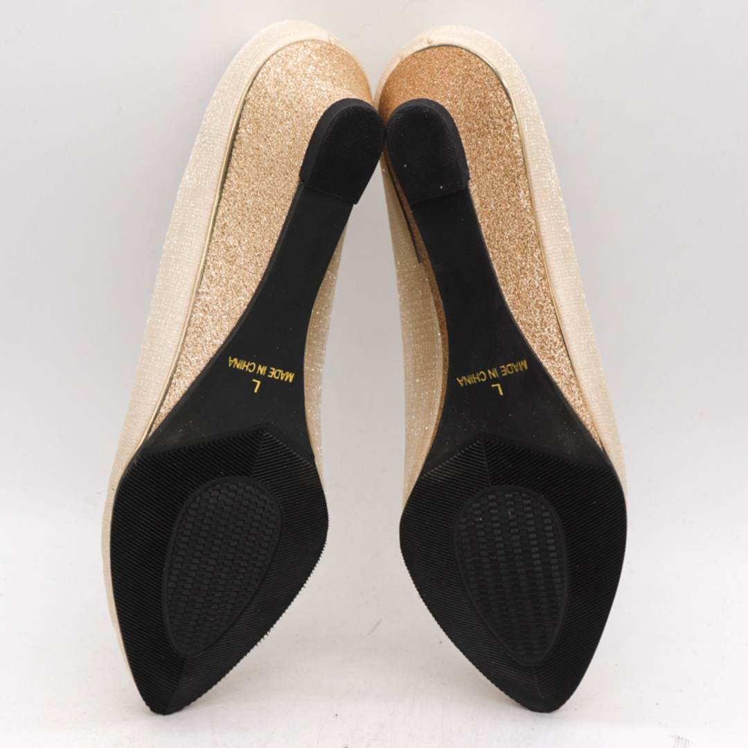 フォールージュ パンプス ウエッジソール 未使用 靴 シューズ レディース Lサイズ ゴールド FOUR ROUGE レディースの靴/シューズ(ハイヒール/パンプス)の商品写真