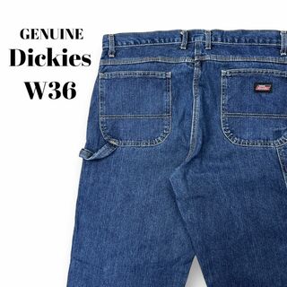 ディッキーズ(Dickies)のGENUINE　Dickies　デニムペインターパンツ　古着　ブルー　W36(デニム/ジーンズ)