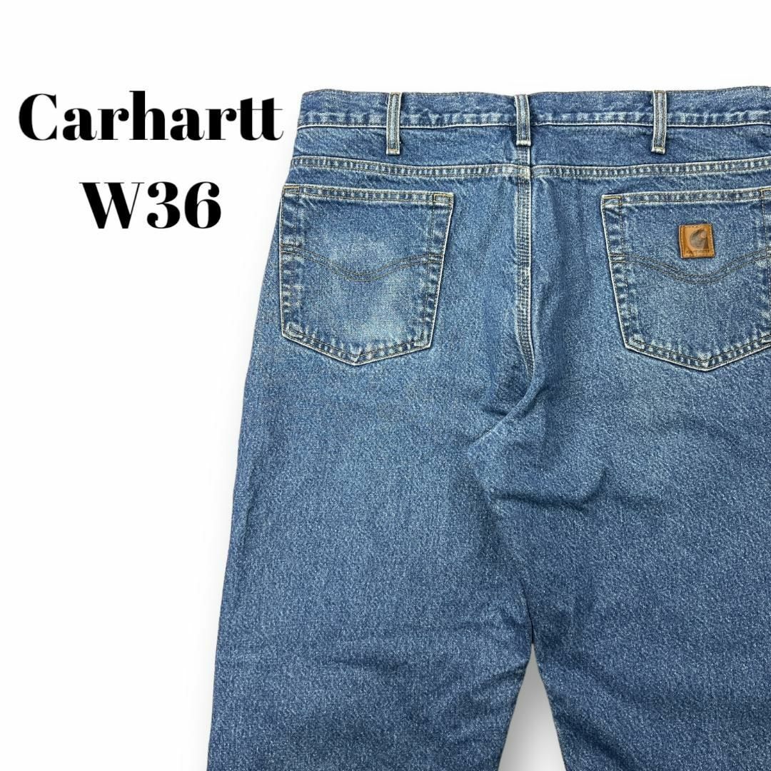 carhartt(カーハート)のメキシコ製　カーハート　デニムパンツ　relaxed fit　古着　青　W36 メンズのパンツ(デニム/ジーンズ)の商品写真