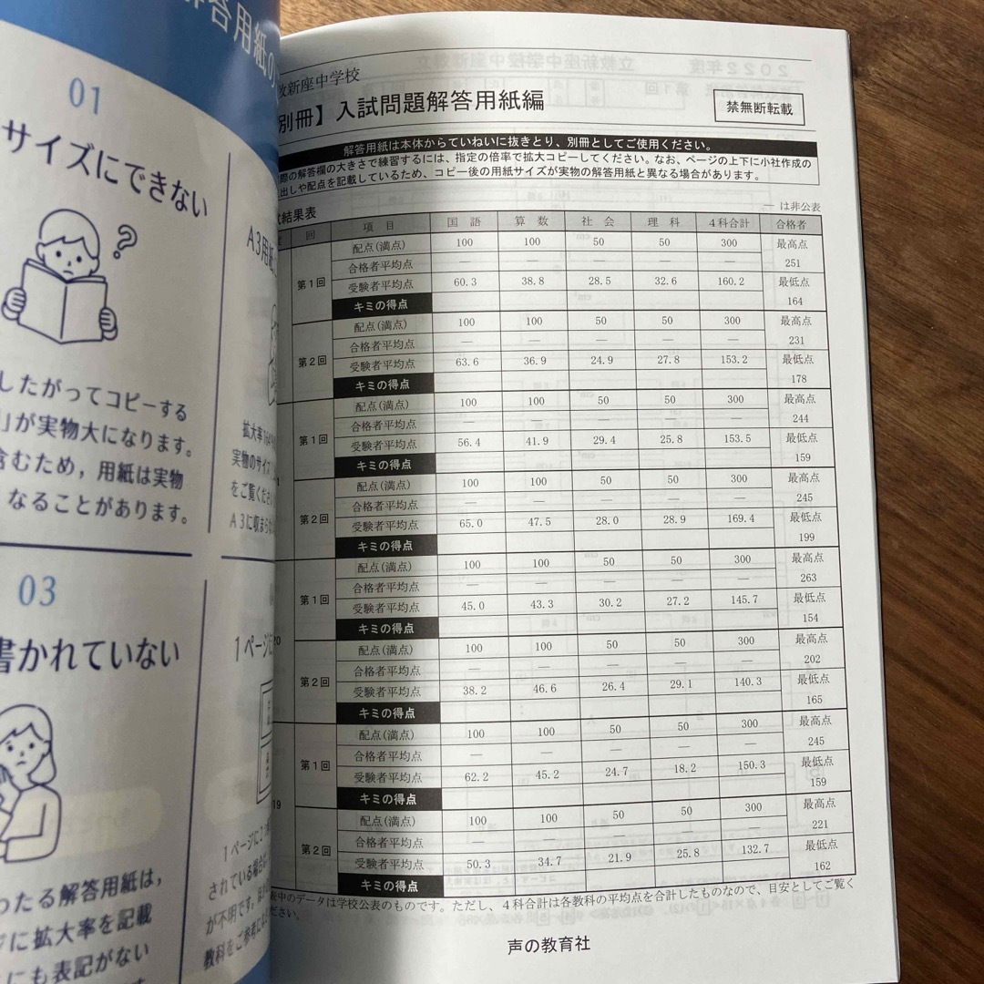 即発送　新品　2023年度用　立教新座中学校　過去問　声の教育社 エンタメ/ホビーの本(語学/参考書)の商品写真