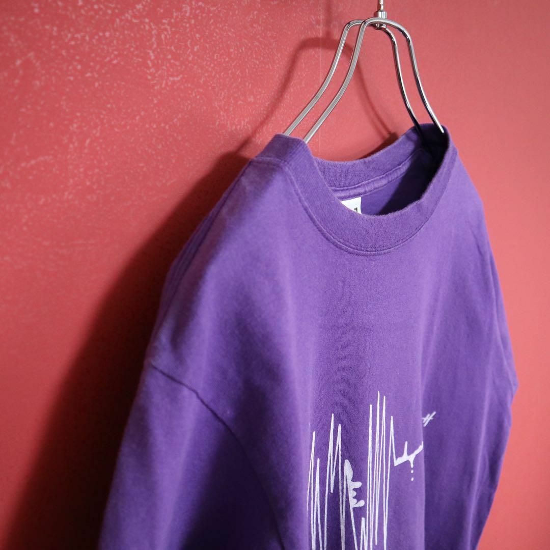 VINTAGE(ヴィンテージ)の【モード】厳選ヴィンテージ パープル 紫 心拍数 プリントTシャツ メンズのトップス(Tシャツ/カットソー(半袖/袖なし))の商品写真
