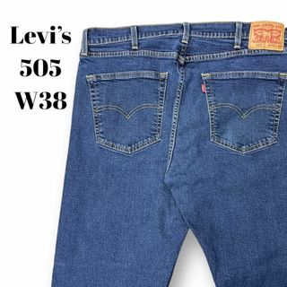 リーバイス(Levi's)のビッグサイズ　Levi's　505　テーパード　デニムパンツ　古着　青　W38(デニム/ジーンズ)