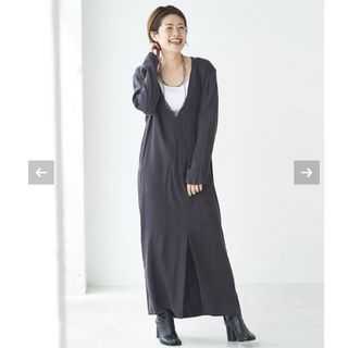 美品 Plage リネン　フレアロングワンピース