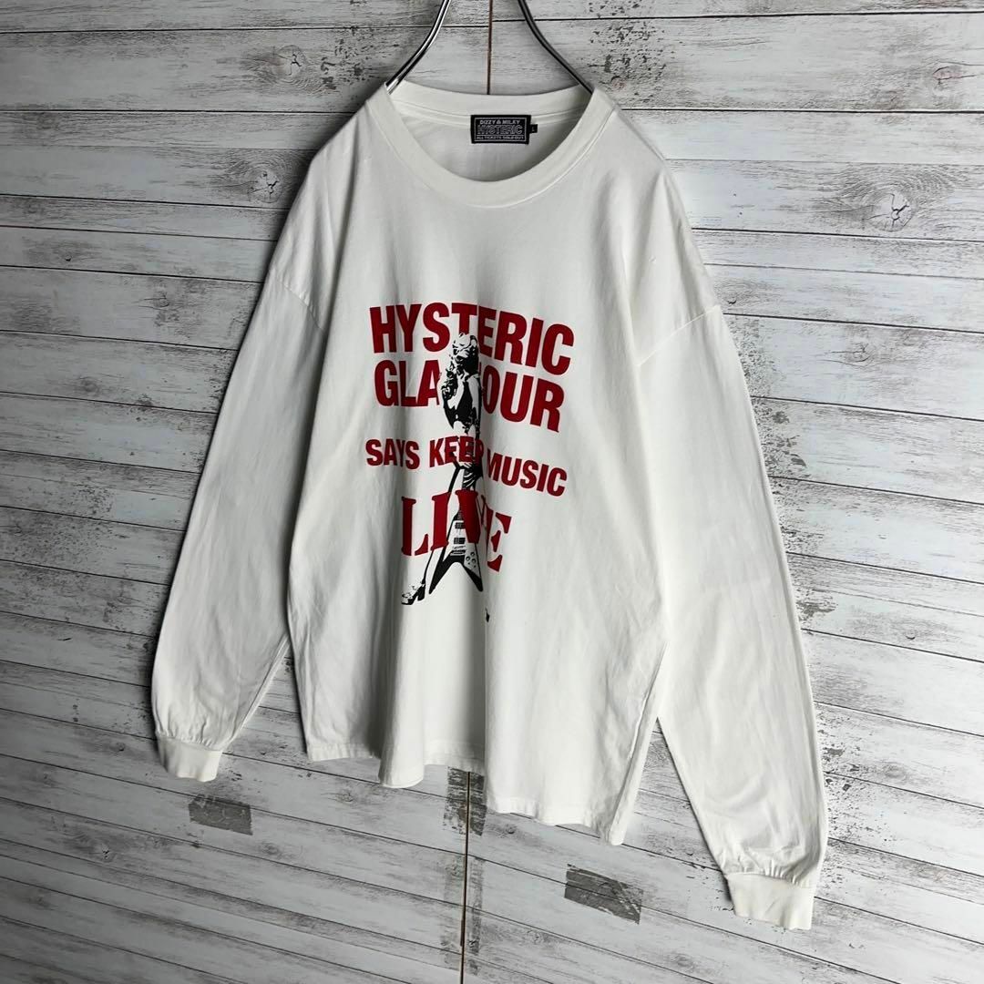 HYSTERIC GLAMOUR(ヒステリックグラマー)の8855【希少Lサイズ】ヒステリックグラマー☆ヒスガール定番カラーロングtシャツ メンズのトップス(Tシャツ/カットソー(七分/長袖))の商品写真