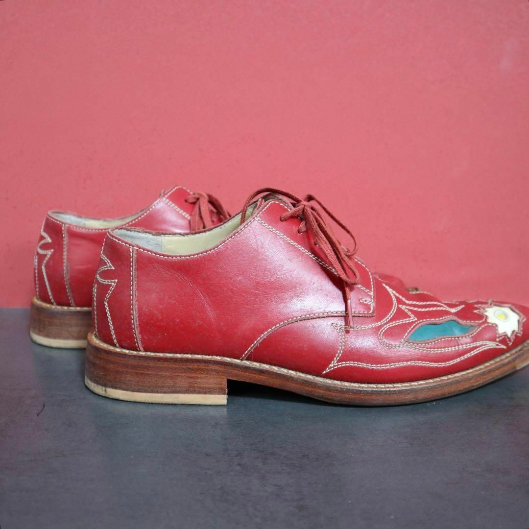 COMME des GARCONS(コムデギャルソン)の【スペシャル】COMME des GARCONS ステッチデザイン レッドブーツ レディースの靴/シューズ(ローファー/革靴)の商品写真