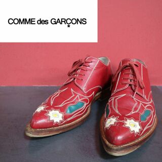 コムデギャルソン(COMME des GARCONS)の【スペシャル】COMME des GARCONS ステッチデザイン レッドブーツ(ローファー/革靴)