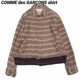 コムデギャルソンシャツ(COMME des GARCONS SHIRT)のコムデギャルソン シャツ ウールジップ変形ジャケット 脱色 アーカイブ(ブルゾン)