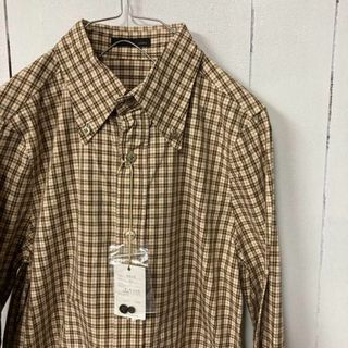 ナイン(NINE)のNINE ナイン　チェックシャツ　ロングシャツ　ボタンダウン　未使用品(シャツ/ブラウス(長袖/七分))