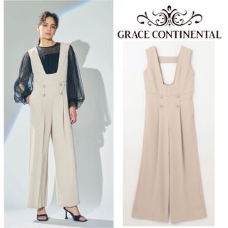 23AW新作完売☆grace continental ビジュー釦サロペット