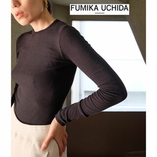 フミカウチダ(FUMIKA_UCHIDA)の新品未使用美品タグ付き fumika uchida リブ カットソー クルー(カットソー(長袖/七分))