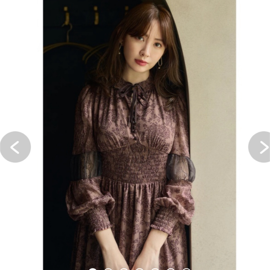 herlipto♡Winter Floral Long-sleeve Dress