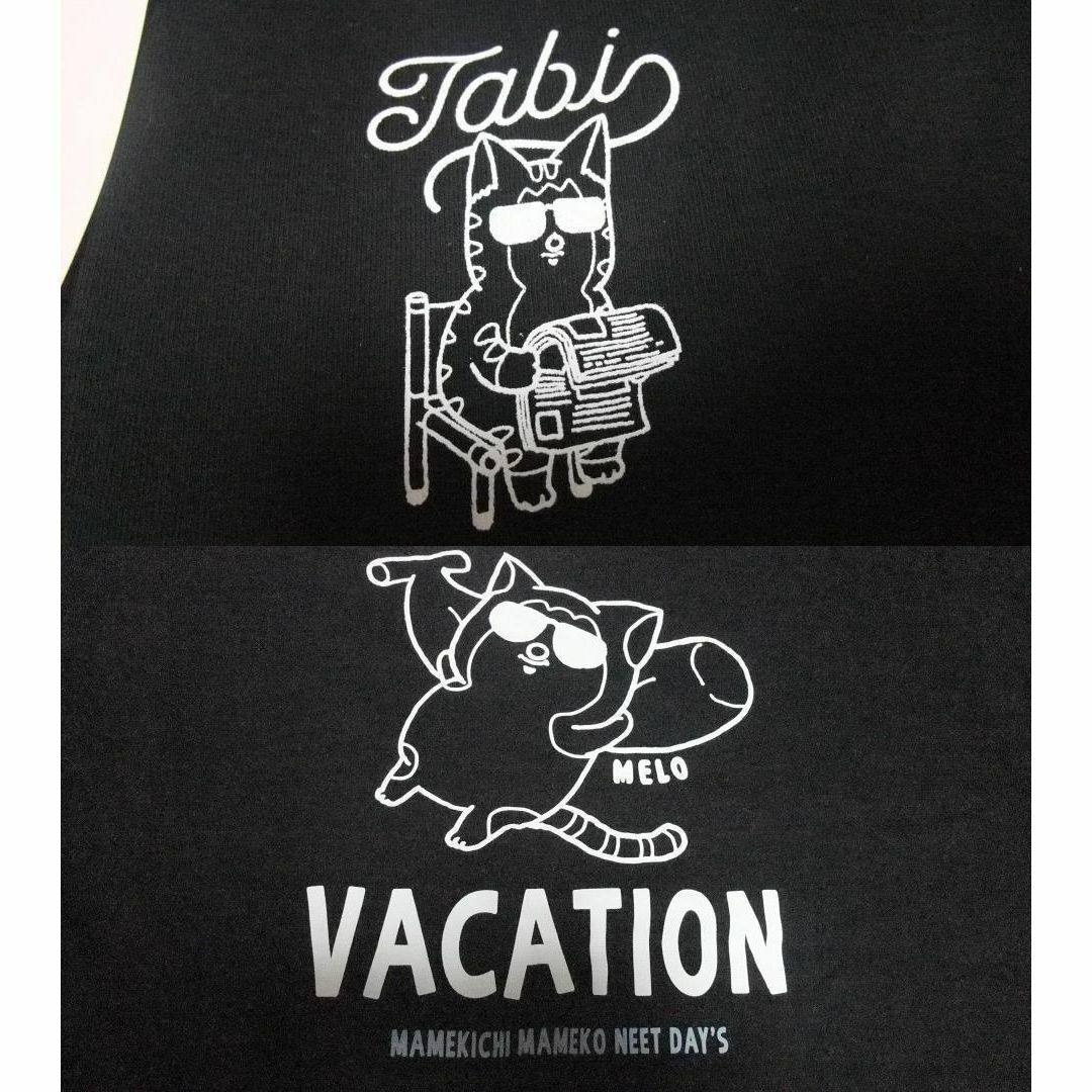 Tシャツ 黒 4L 新品 まめきちまめこニートの日常 タビ 猫 サングラス メンズのトップス(Tシャツ/カットソー(半袖/袖なし))の商品写真