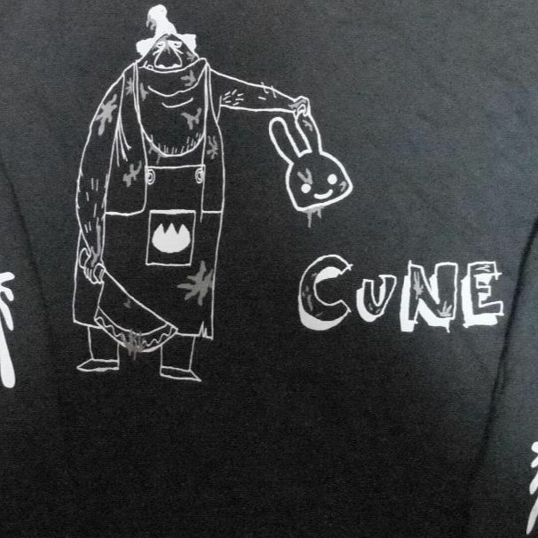 CUNE(キューン)のcune キューン うさぎ の首 とったどー ロンT ロング Tシャツ 黒 M メンズのトップス(Tシャツ/カットソー(七分/長袖))の商品写真