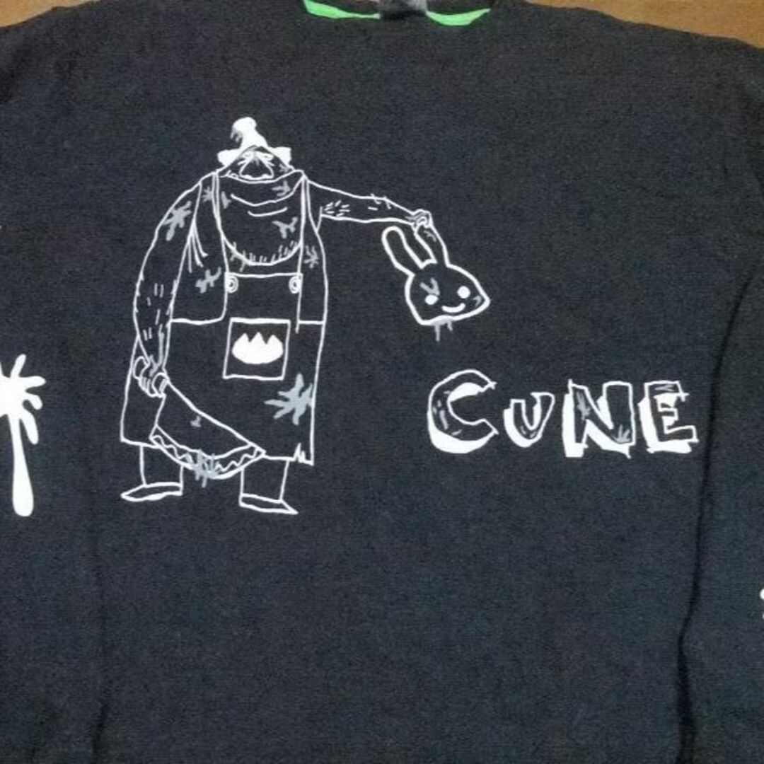 CUNE(キューン)のcune キューン うさぎ の首 とったどー ロンT ロング Tシャツ 黒 M メンズのトップス(Tシャツ/カットソー(七分/長袖))の商品写真