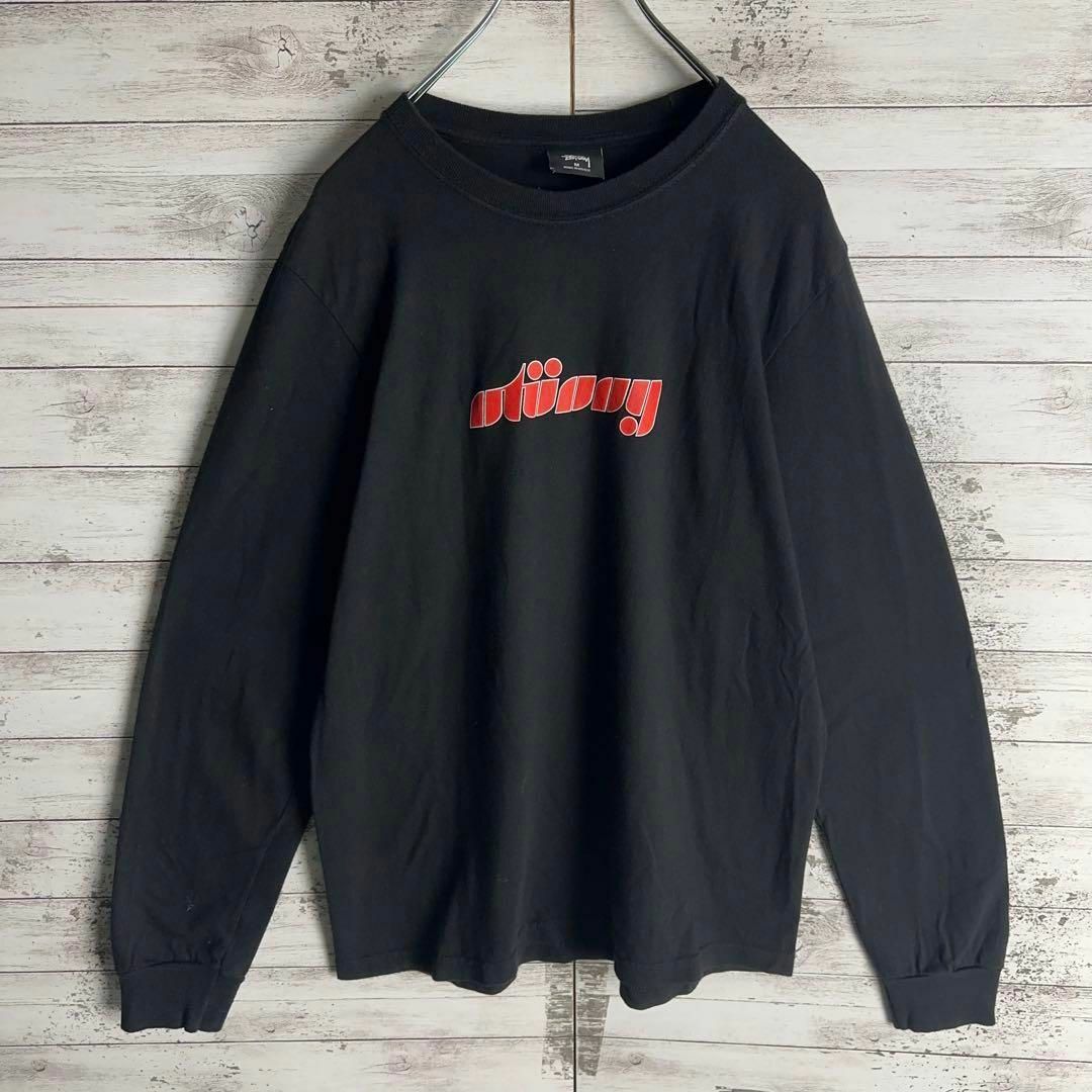 STUSSY(ステューシー)の8882【人気デザイン】ステューシー☆ビッグロゴ長袖tシャツ　入手困難　美品 メンズのトップス(Tシャツ/カットソー(七分/長袖))の商品写真