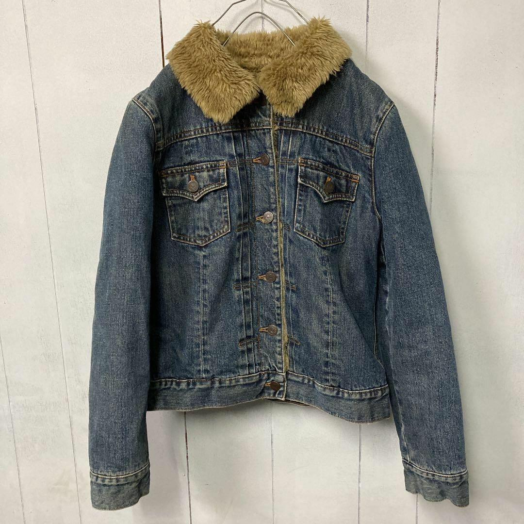 GAP(ギャップ)のGAP ギャップ　デニムジャケット Gジャン　ボアジャケット　古着 レディースのジャケット/アウター(Gジャン/デニムジャケット)の商品写真