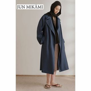 フミカウチダ(FUMIKA_UCHIDA)の新品未使用美品 jun mikami coat Navy コート ジュンミカミ(ロングコート)