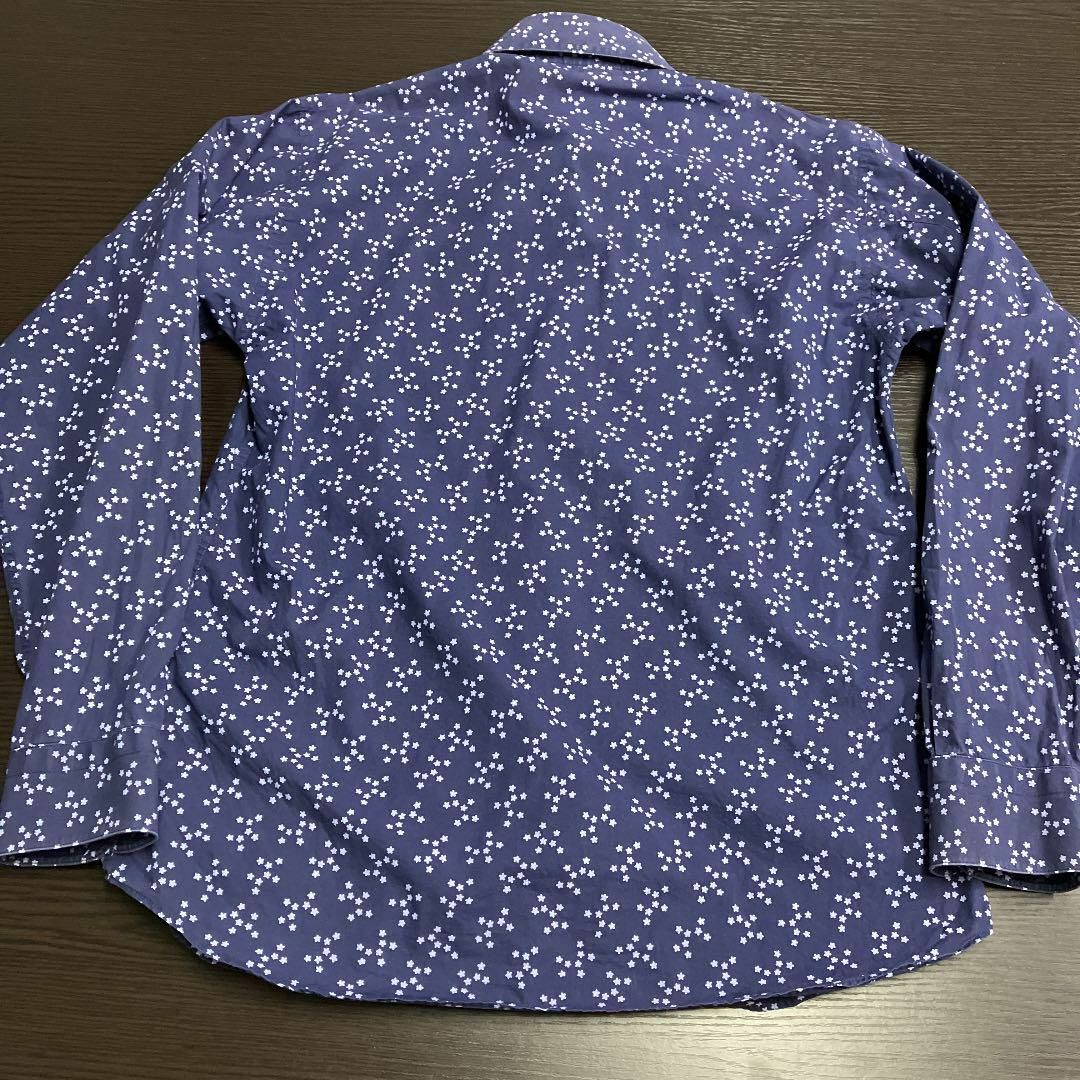 agnes b.(アニエスベー)のアニエスベー　シャツ　90s 古着　シャツ　長袖　フェード　ナス紺　星　スター メンズのトップス(シャツ)の商品写真