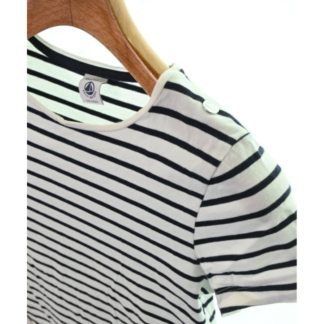 PETIT BATEAU(プチバトー)のPETIT BATEAU ワンピース（その他） 140 白x黒(ボーダー) 【古着】【中古】 キッズ/ベビー/マタニティのキッズ服女の子用(90cm~)(ワンピース)の商品写真