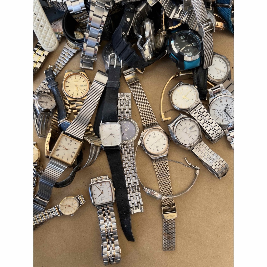 SEIKO\u0026シチズン\u0026カシオなど腕時計まとめ売りジャンク部品取り専用160個