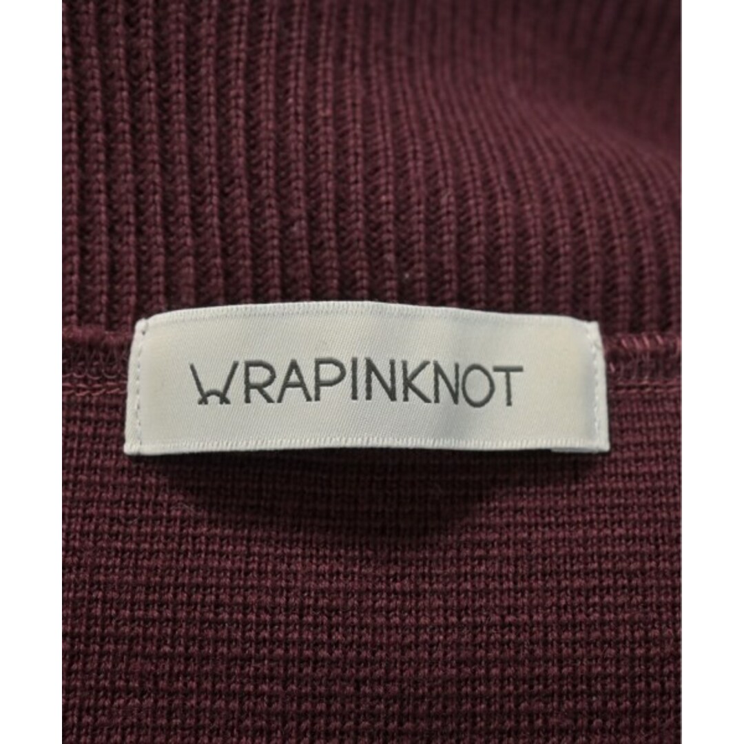 WRAPINKNOT(ラッピンノット)のWRAPINKNOT ラッピンノット ニット・セーター 3(L位) エンジ 【古着】【中古】 メンズのトップス(ニット/セーター)の商品写真