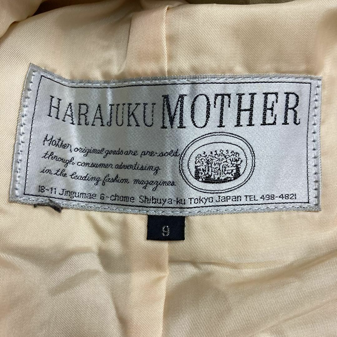 HARAJUKU MOTHER レザーコート　ショールカラー　クリーム色　古着