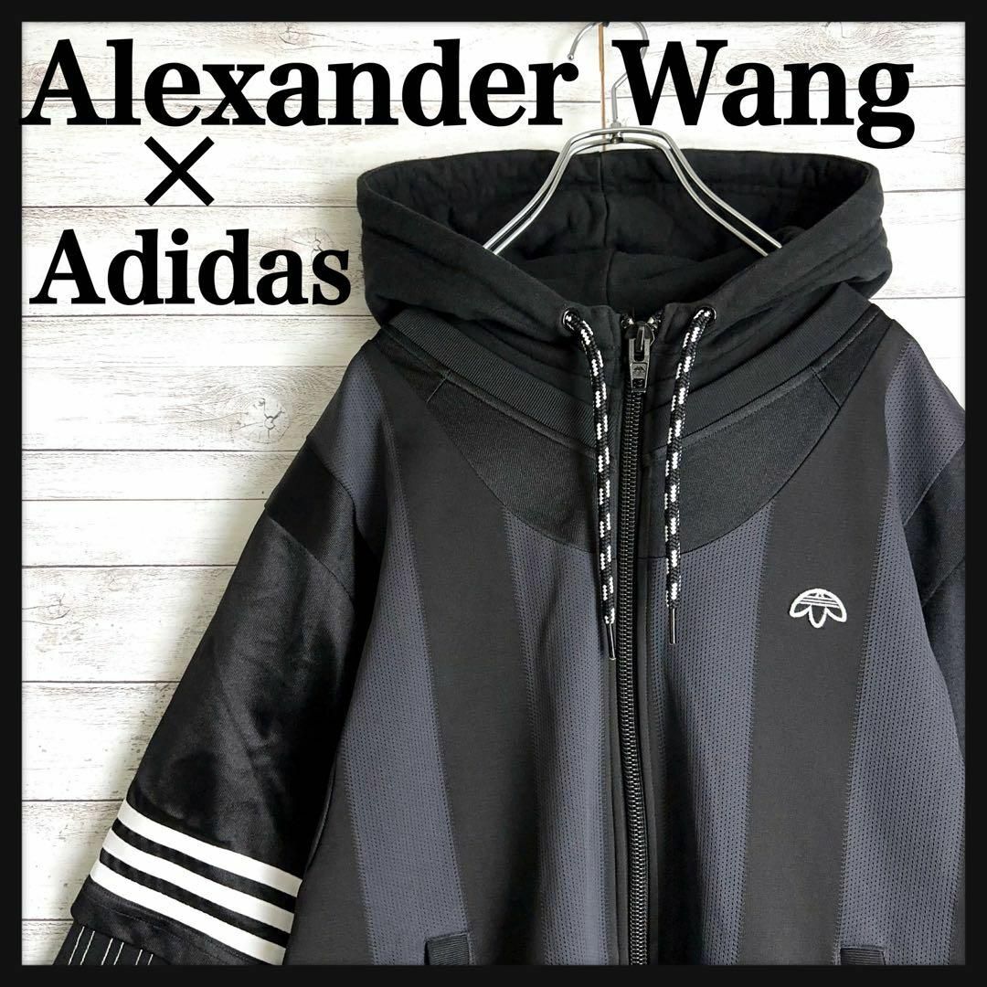 Alexander Wang(アレキサンダーワン)の8928【限定コラボ】アレキサンダーワン×アディダス☆レイヤードパーカー　美品 メンズのトップス(パーカー)の商品写真