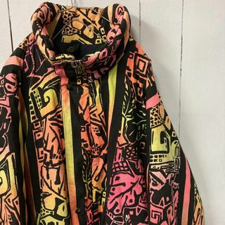 クイックシルバー(QUIKSILVER)の希少　フランス製　古着　ブルゾン　総柄　タイダイ　90's オールド(ブルゾン)