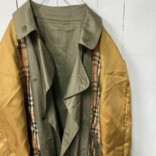 バーバリー(BURBERRY)のバーバリーズ　トレンチコート　古着　90's 紺タグ　ノバチェック(トレンチコート)