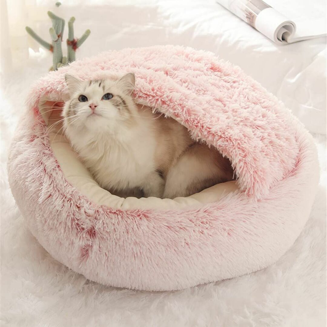 【色: ピンク】Didabotak 猫 ベッド ペット用寝袋 ドーム 犬ハウス  その他のペット用品(猫)の商品写真