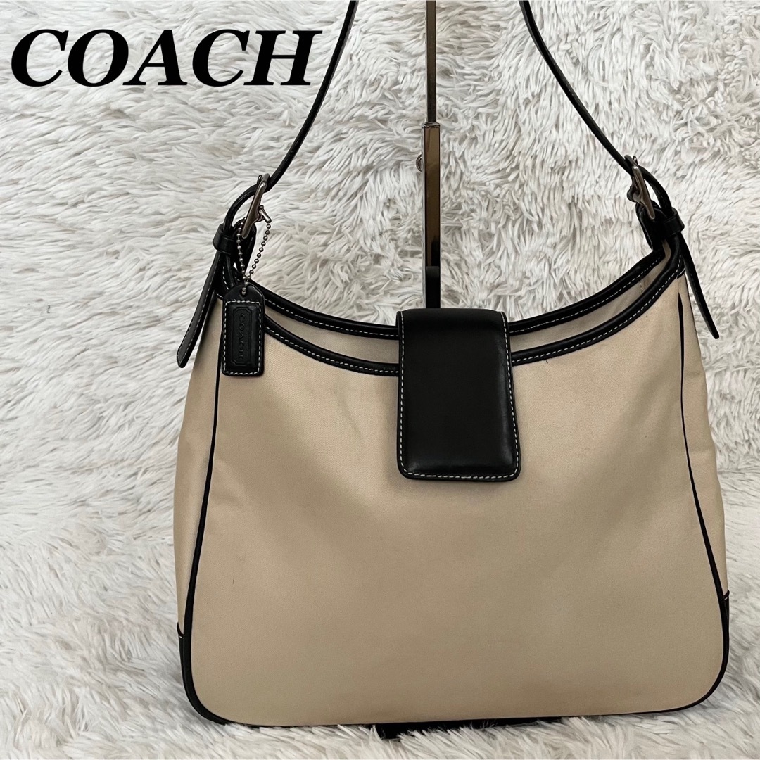 Coach コーチ　レザー　ショルダーバッグ　バッグ　バイカラー