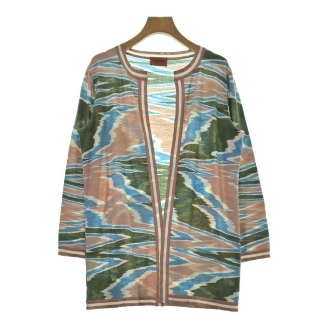MISSONI ミッソーニ カーディガン 44(L位) ベージュx水色x緑等 MISSONI ミッソーニ カーディガン 44(L位) ベージュx水色x緑等