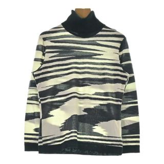 ミッソーニ(MISSONI)のMISSONI ミッソーニ ニット・セーター -(M位) 白xグレー 【古着】【中古】(ニット/セーター)