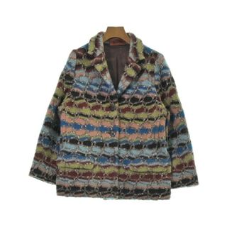 ミッソーニ(MISSONI)のMISSONI ミッソーニ ジャケット 46(XL位) 緑x青xピンク等(総柄) 【古着】【中古】(その他)