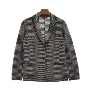 ミッソーニ(MISSONI)のMISSONI ジャケット（その他） 46(XL位) ピンクx黒(総柄) 【古着】【中古】(その他)