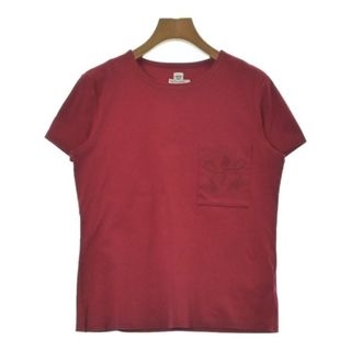 エルメス(Hermes)のHERMES エルメス Tシャツ・カットソー 36(XS位) 赤 【古着】【中古】(カットソー(半袖/袖なし))