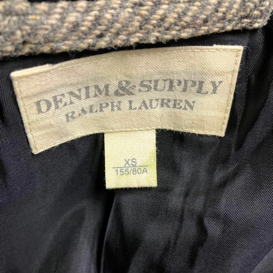 Denim & Supply Ralph Lauren(デニムアンドサプライラルフローレン)のデニムアンドサプライ　ツイードコート　ロング　古着女子　ラルフローレン レディースのジャケット/アウター(ロングコート)の商品写真