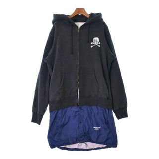 アンダーカバー(UNDERCOVER)のUNDER COVER アンダーカバー パーカー -(L位) 黒系x紺 【古着】【中古】(パーカー)