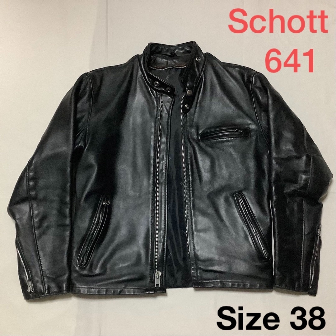 schott(ショット)のSchott ショット641シングルライダース ジャケット 38ヴィンテージ メンズのジャケット/アウター(ライダースジャケット)の商品写真