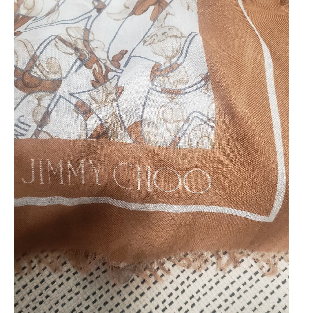 JIMMY CHOO(ジミーチュウ)のタグ付き 正規品 ジミーチュウ ショール レディースのファッション小物(バンダナ/スカーフ)の商品写真