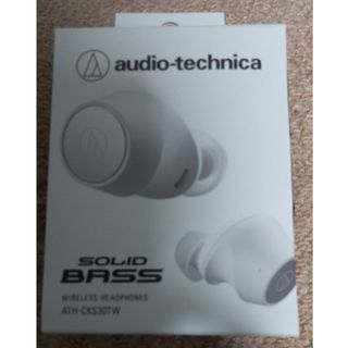 オーディオテクニカ(audio-technica)のオーディオテクニカ ワイヤレスイヤホンath-cks30tw ホワイト 新品(ヘッドフォン/イヤフォン)