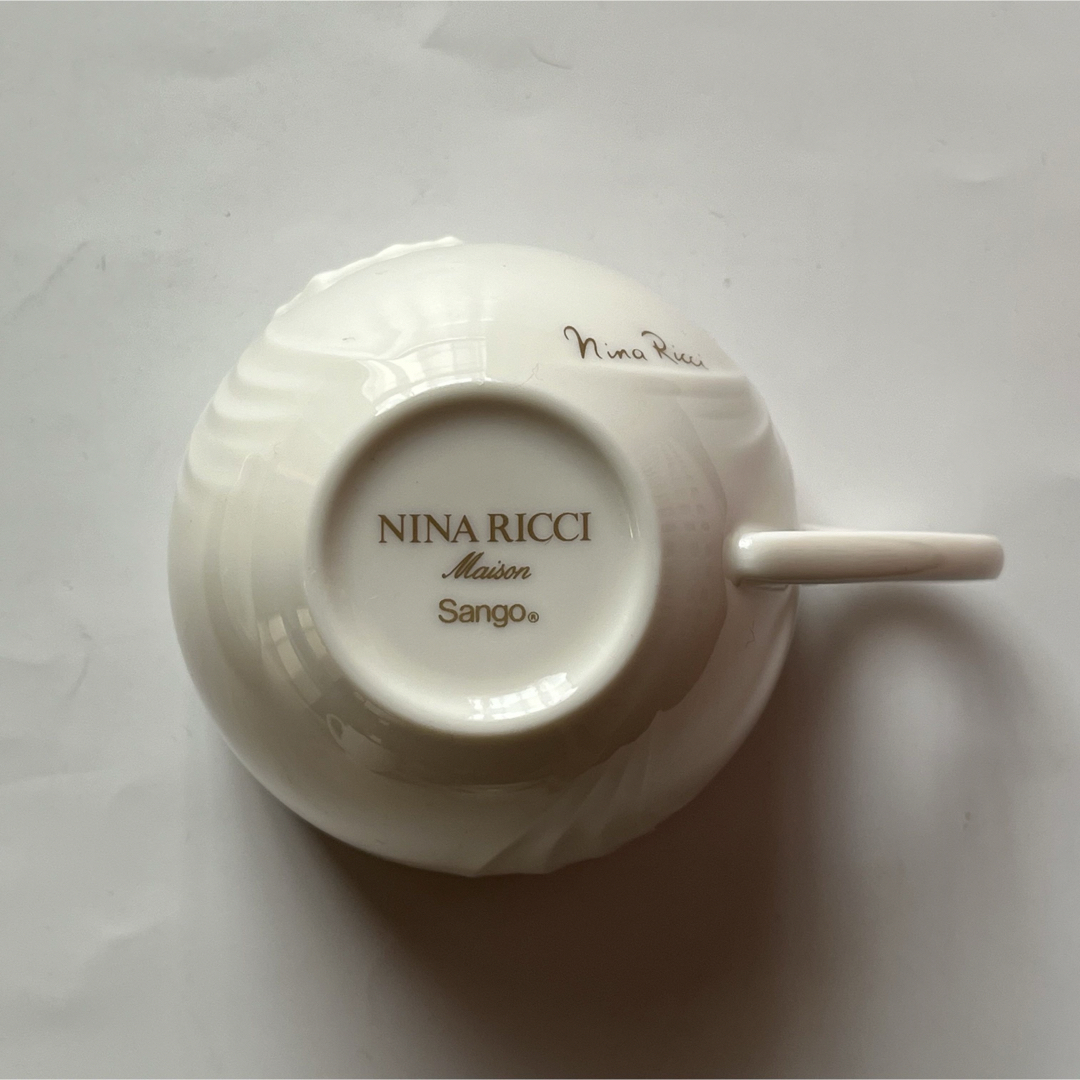 値下げ NINA RICCI Maison ペアティーカップ&ソーサー 未使用 インテリア/住まい/日用品のキッチン/食器(グラス/カップ)の商品写真