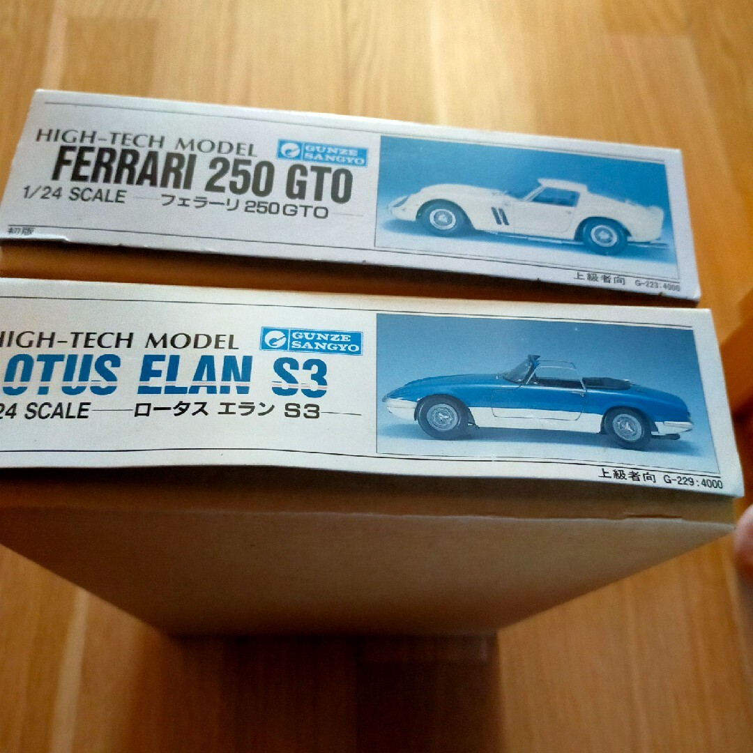 Ferrari(フェラーリ)のグンゼ　1/24ロータス　エラン S3&フェラーリ250　GTO エンタメ/ホビーのおもちゃ/ぬいぐるみ(模型/プラモデル)の商品写真