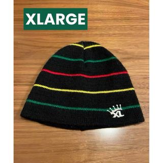 エクストララージ(XLARGE)のXLARGE   エクストララージ　ニット帽　ブラック(ニット帽/ビーニー)